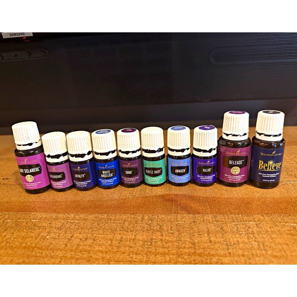 Young Living Essential Oils Lot of 10 SARA White Angelica Believe Release Valor
